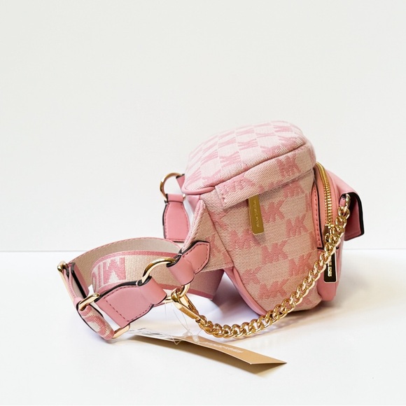 Michael Kors Maisie Large Waist Fanny Belt Pack Crossbody Bag MK Carnation - Picture 8 of 15
